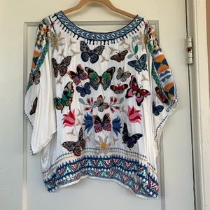 Johnny Was Vanny Satin Blouse